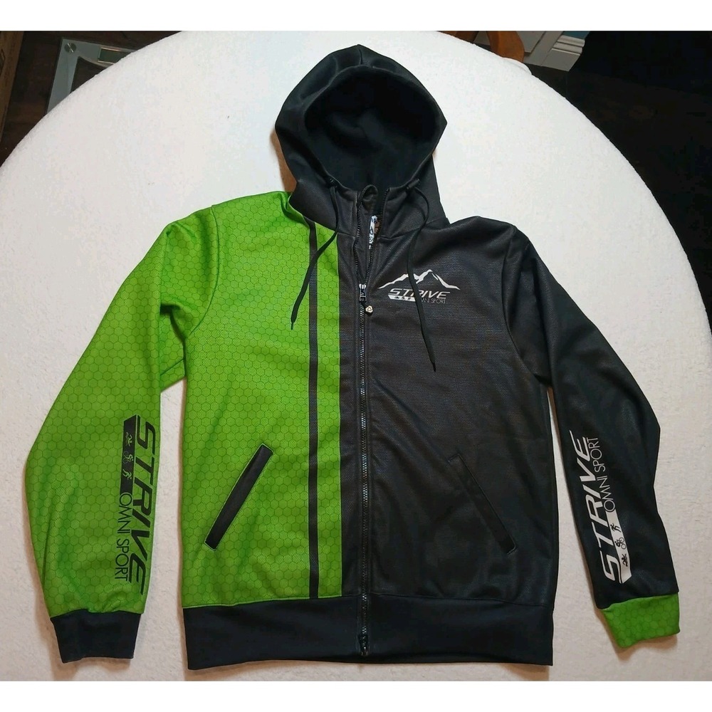 VERGE Sport Cycling Director Jacket Adult XL Green Black Full Zip‎ Long Sleeve